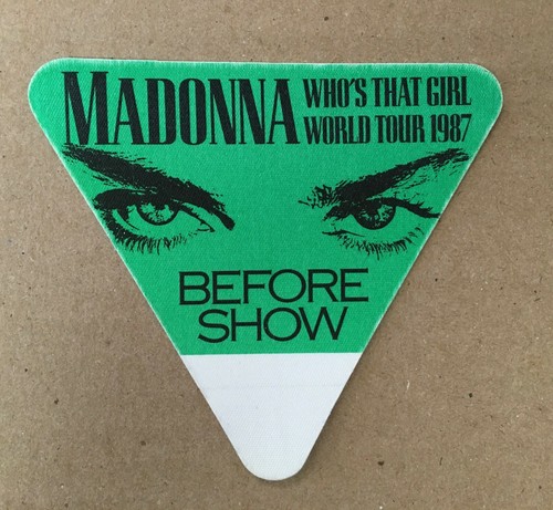 Madonna Who's That Girl World Tour 1987 backstage/pass de acceso, antes del espectáculo - Imagen 1 de 2