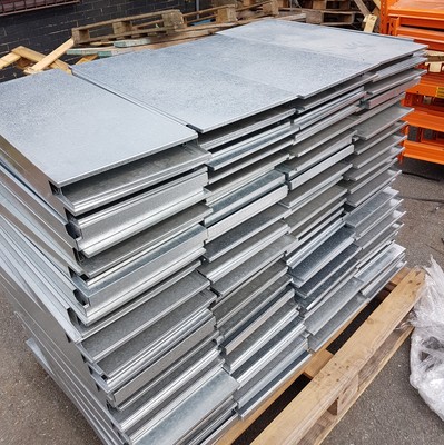 Galvanised steel pallet racking decking panel sheet 750 X 300mm | eBay UK
