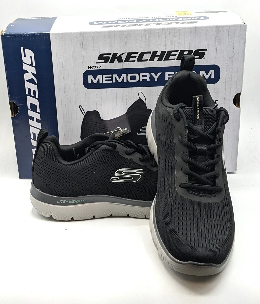 Skechers memory foam mens black hotsell