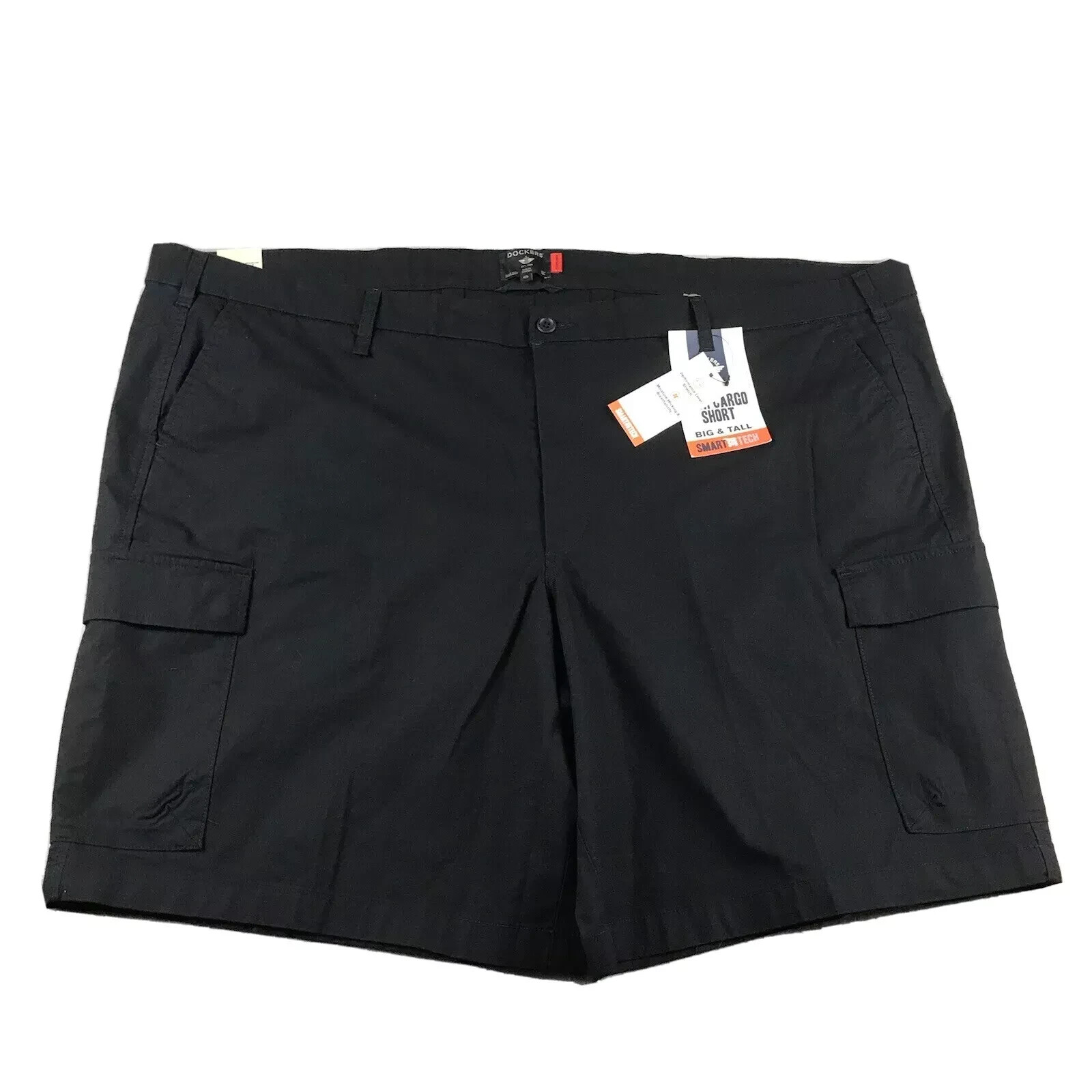 Черные шорты DOCKERS в приглушенную клетку Big - Tall из влагоотталкивающего хлопка Tech Cargo 48 5590₽