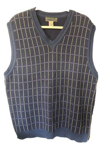 Large Golf Sweater Vest Cotton V Neck 