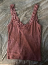 Women Urban Outfitters Pink Lace Tank Top New Without Tags