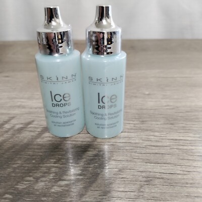 2 SKINN Ice Drops Soothing & Revitalizing Cooling Solution - 1 oz NEW SEALED