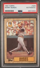 1987 Topps Barry Bonds Rookie Error Card Psa Authenticated