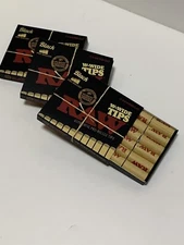 THREE PACKS of the New! RAW BLACK W-WIDE Pre-Rolled Tips - 18 tips per pack