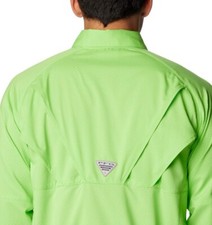 Columbia PFG Shirt Mens XL Green Blood and Guts Zero Fishing Long Sleeve Shirt