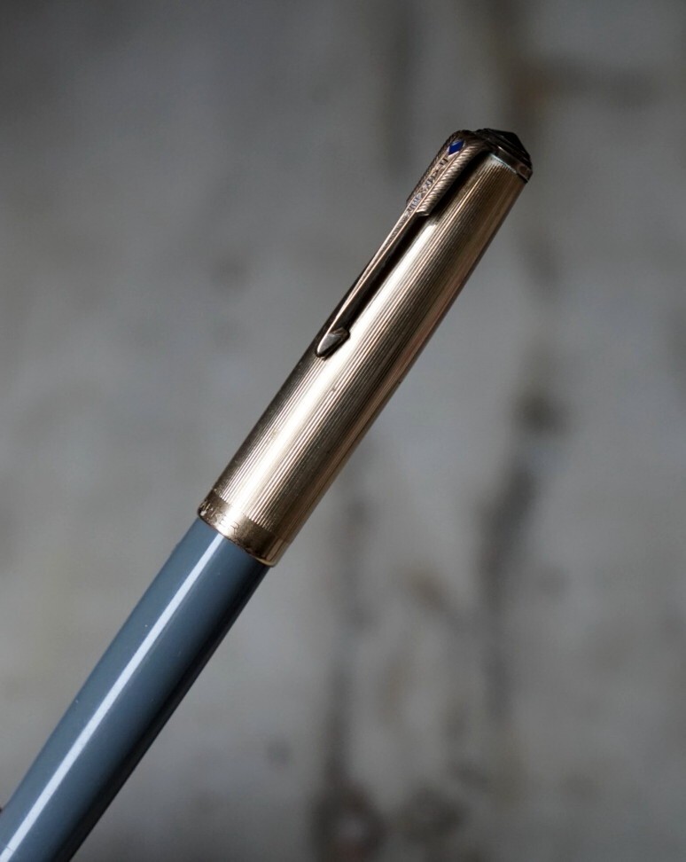 Stylo Plume Parker 51 Vacumatic Blue Diamond - Résine Bleu Nuit, Plume Or - Pièce Rare