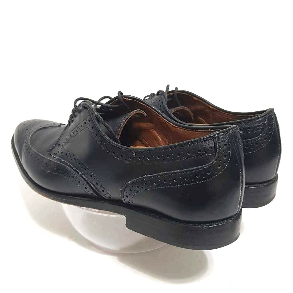 Allen Edmonds Mens Stuttgart Oxford Shoes Black Wingtip Lace 