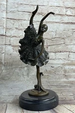 Art Deco Hot Cast Bronze Graceful Ballerina Ballet Statue Sculpture Gift Deal