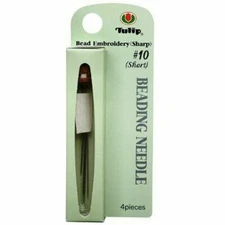 Tulip Beading Needles Size #10 (Short) 37mm x 0.46mm - 4 Needles/Pack (BNTLN10S)