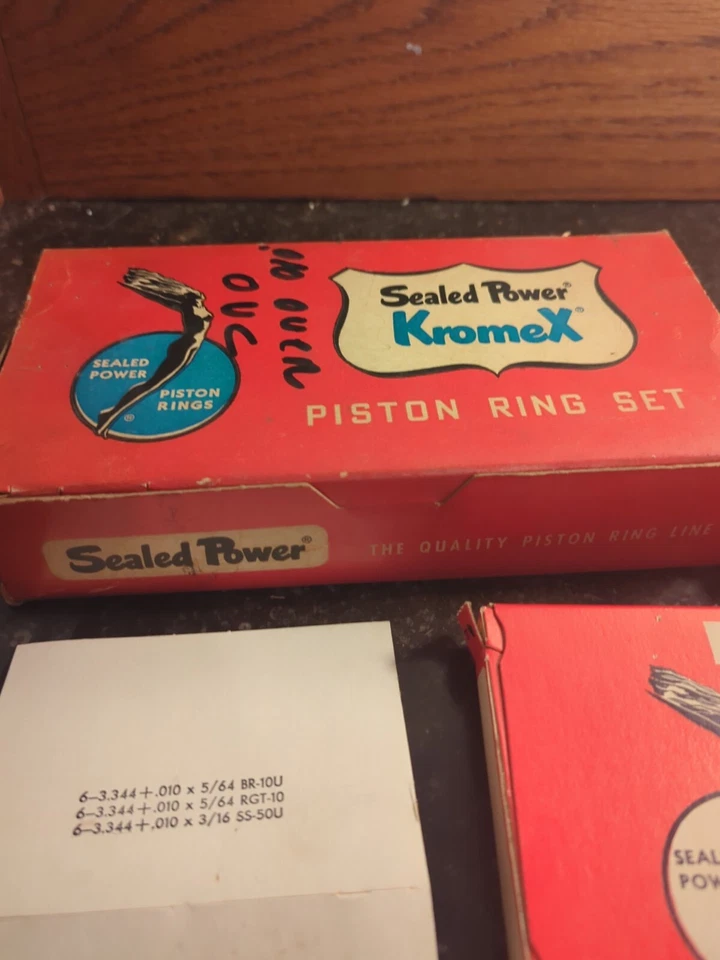 Juego de anillos de pistón 1962-1973 Willys Kaiser Jeep Tornado 230 OHC seis M715 .010 más Foto 3 de 4
