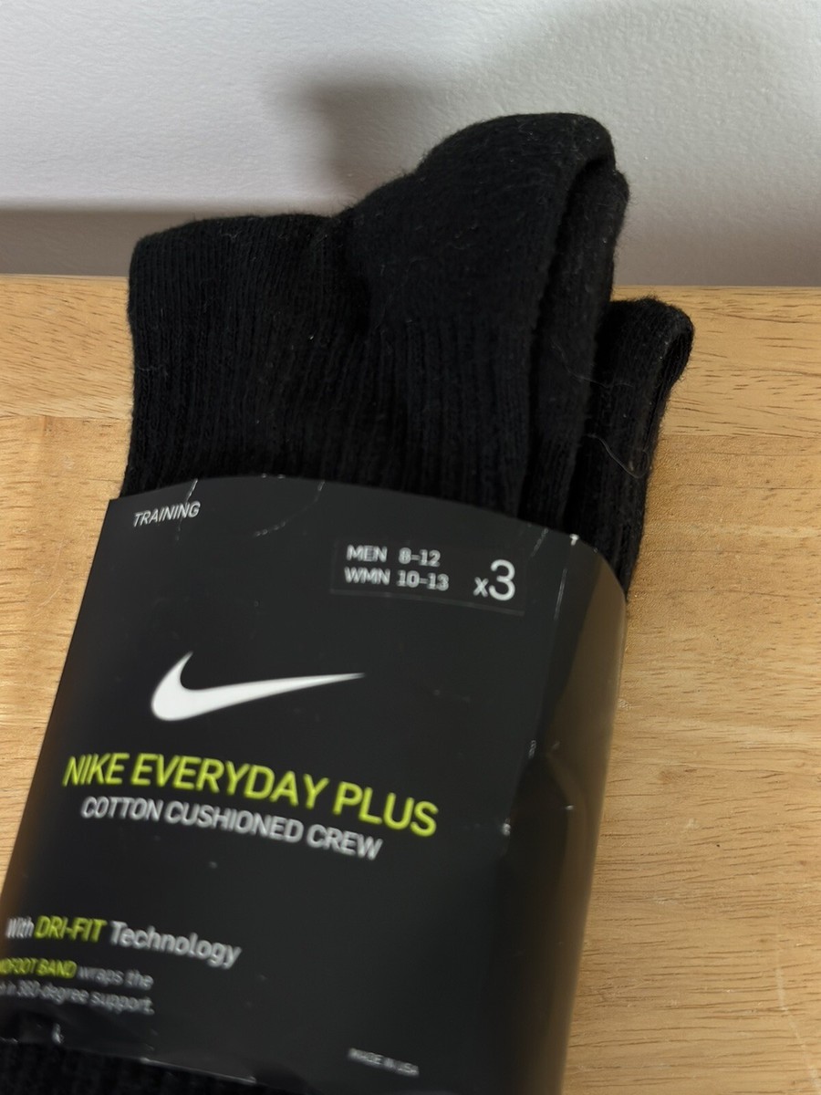 nike everyday cotton cushioned crew socks