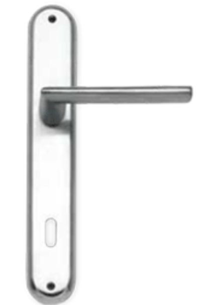 Maniglia Sicma Kiwi Ottone Lucido con Placca Porta Finestra 63OL01
