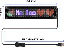Flexible LED Sign for Car Windshield Digital Display 14.6'' x 3.6'' LED