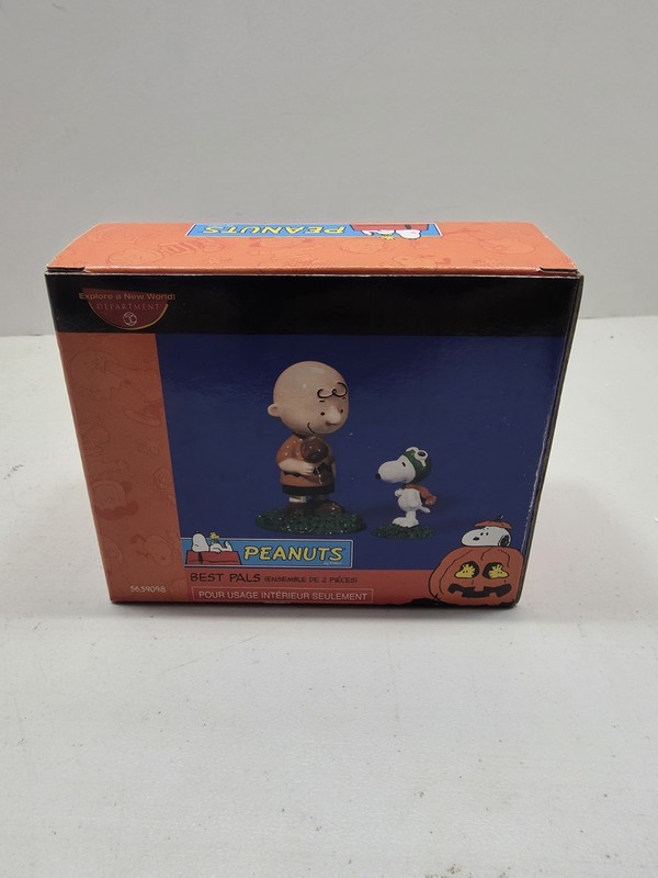 Department 56 Peanuts Halloween Fall Best Pals Charlie Brown Snoopy Figurine New