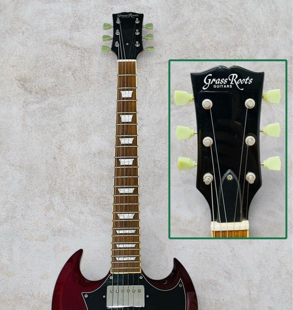 GrassRoots G-SG-STD Electric Guitar Cherry Red Mahogany Body