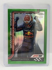 2025 Topps Chrome F1 Max Verstappen Green Refractor Grand Prix Winners #/99
