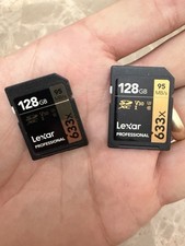 Lexar Professional 633x 64GB 95MB/s SDXC Memory Card Lot Of 2