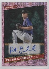 2020 Donruss Retro 1986 Signatures Pink Fireworks 59/199 Peter Lambert Auto 10k8