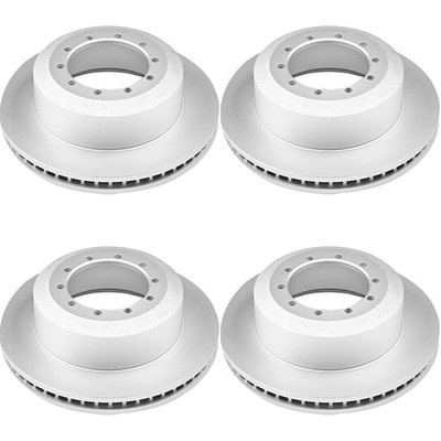SET-P15AR85114EVC-4 Powerstop Brake Discs 4-Wheel Set Front & Rear for Ford LCF