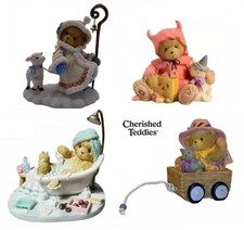 CHERISHED TEDDIES by ENESCO, HAND PAINTED STONE RESIN TEDDY BEAR FIGURINE, NIB