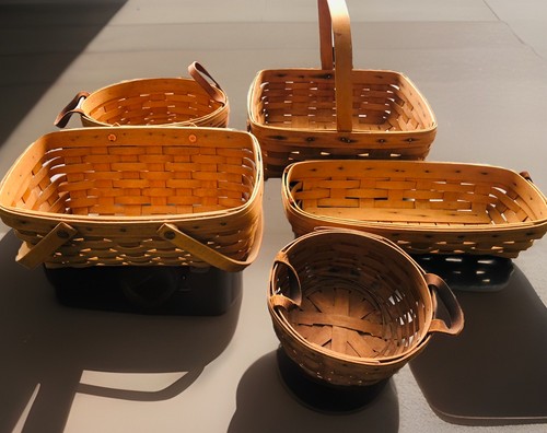 Longaberger Basket Lot: 5 Vintage Longaberger  Basket￼s Biggest 12 x 12￼ ￼