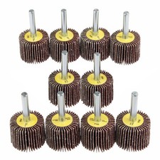 Drill Bit Kit 10x Sanding Flap Wheel Brush for Rotary Die Grinder Louvered
