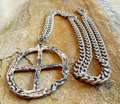 Kette Anhänger Wikinger Sonnen Rad Kreuz Solar Odin Unikat Kelten Freya Tyr J1.4