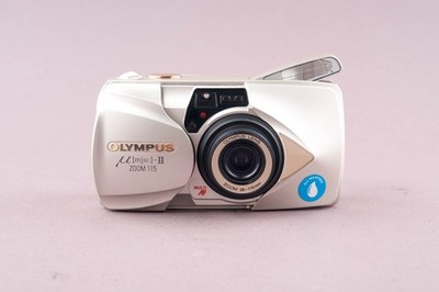 Olympus Mju II Zoom 115 Quartz Date 35mm Point & Shoot Film Camera