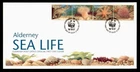 DR WHO 1993 ALDERNEY GUERNSEY FDC WWF SEA CREATURE CACHET STRIP w29638