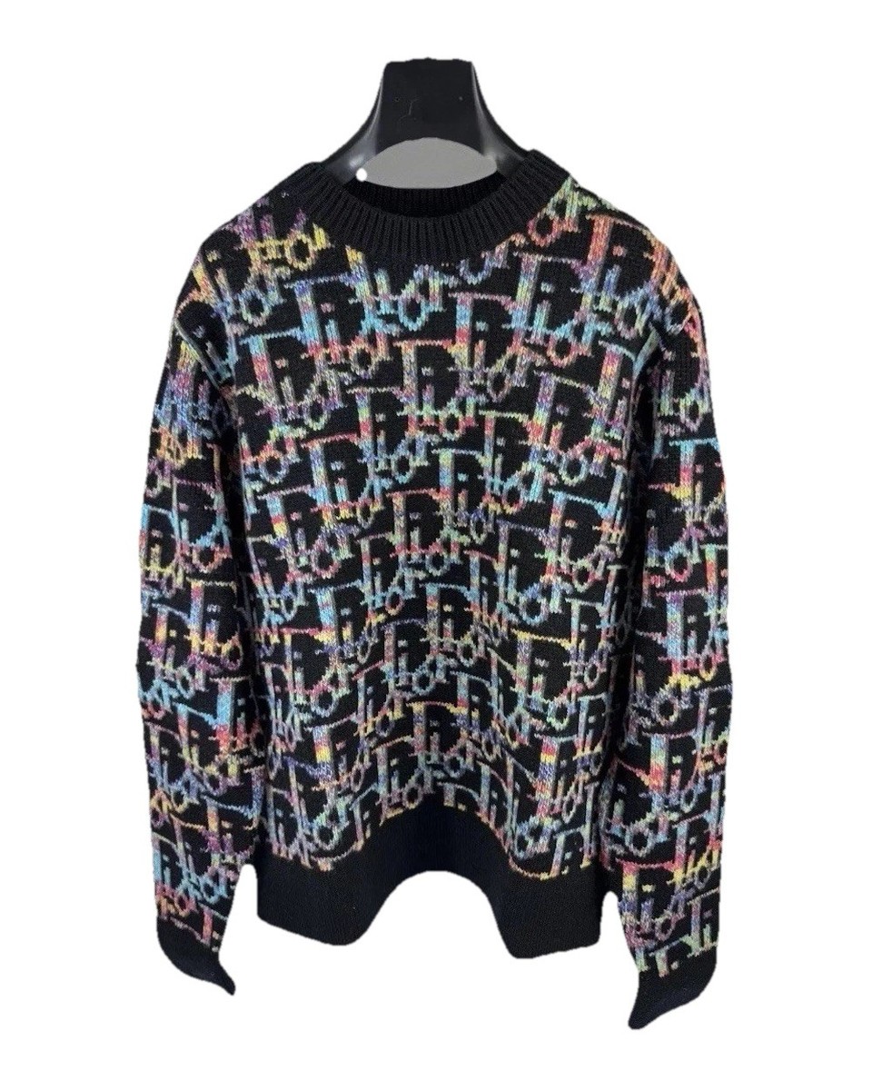 Dior Oblique Black Wool Jacquard Sweater Size: XL | eBay UK