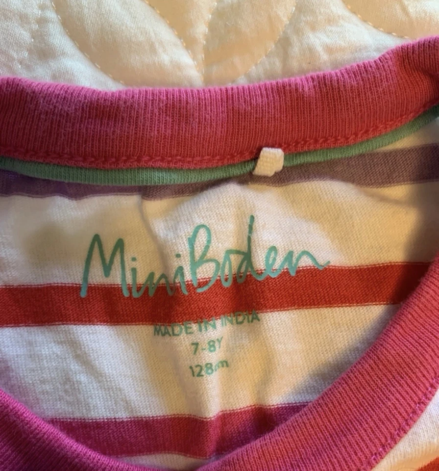 Camiseta bordada Mini Boden Birds talla 7-8 Foto 2 de 4