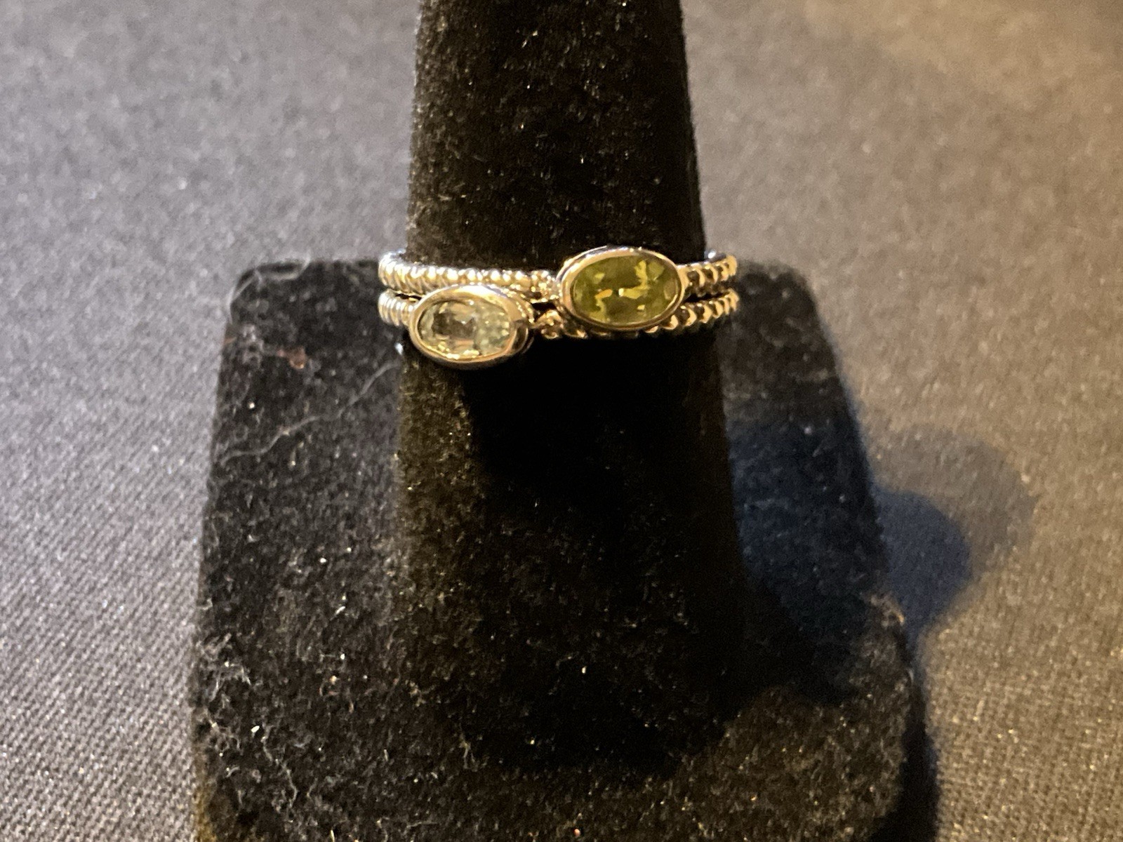 925 Sterling Silver FAS Stackable Cable Blue Topa… - image 1