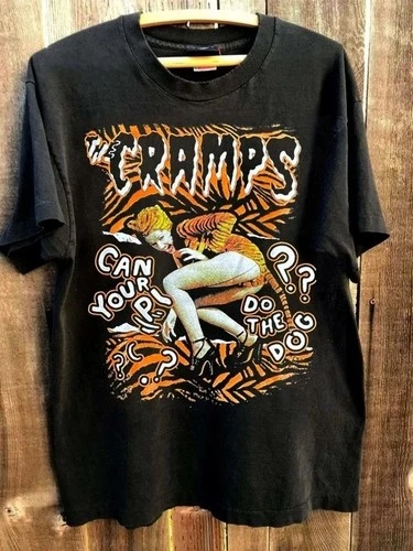 The Cramps Can Your Pussy Do The Dog Black T shirt Short Sleeve Unisex S-5 - product listing photo