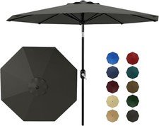 9FT Outdoor Patio Umbrella, Table Umbrella with Crank Lift  Push Button Tilt