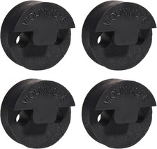 4Pc Violin/Viola Mutes  Black Rubber Tourte Style Practice Silencers