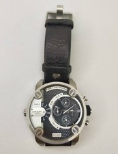 DIESEL Mini Daddy DZ7256 Silver Brown Leather...