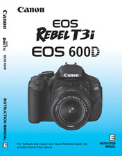 Canon EOS REBEL T3I 600D Camera User Owner Instruction Manual