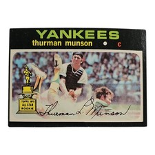 Thurman Munson 1971 Topps All Star Rookie  #5 NY Yankees Baseball Card Vintage