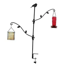 Deck Bird Feeder Pole Bird Feeder Porch Multi-Hook Bird Feeder Hooks for Deck 