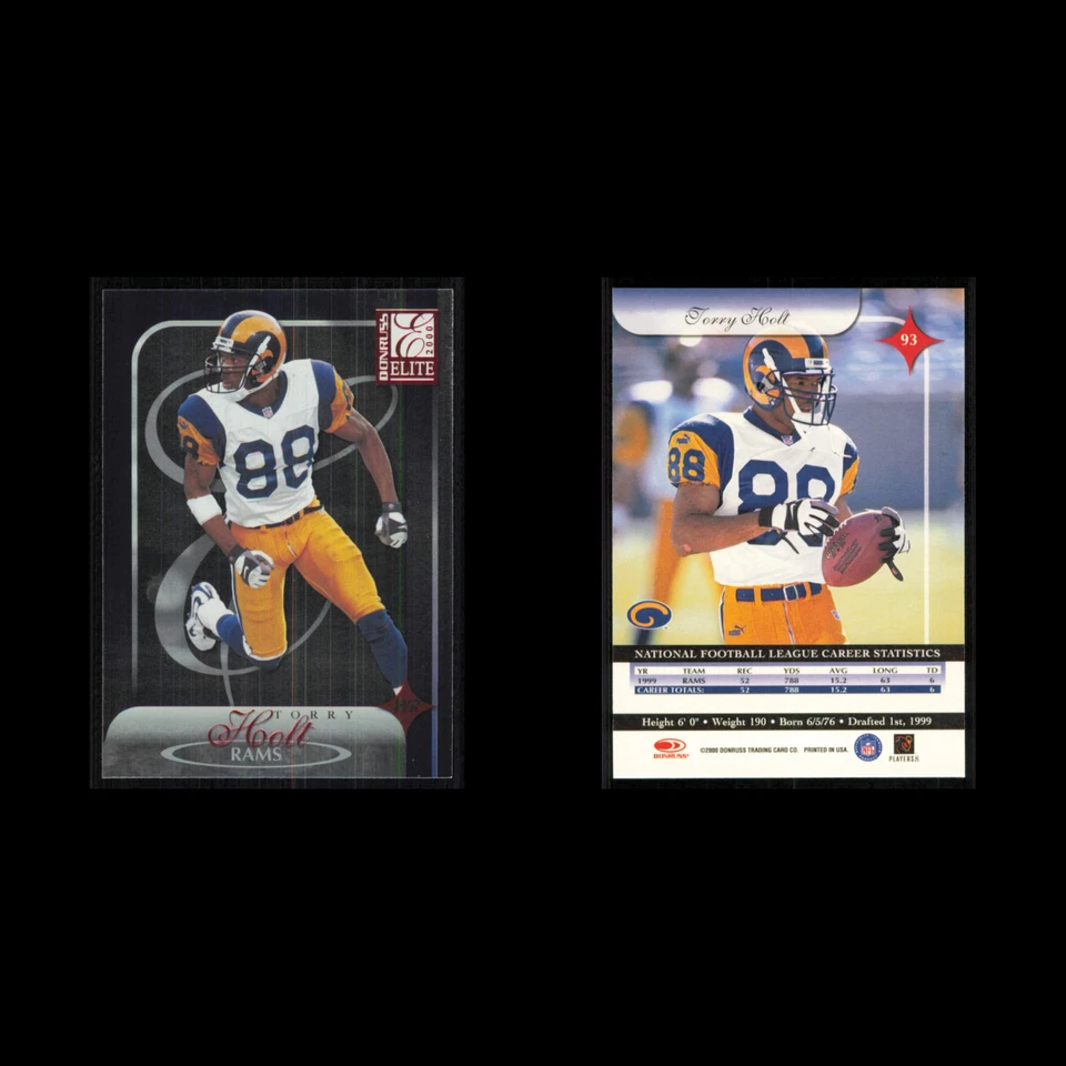 Torry Holt #93 2000 Donruss Elite St. Louis Rams Football Card NFL NM - Image 3 of 3