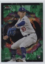 2024 Topps Finest Rare Green Refractor 12/25 Emmet Sheehan #269 8d4
