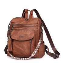 Vintage Women Ladies Soft Leather Casual Rucksack Shoulder Bag Capacity Backpack