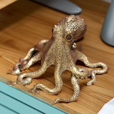 Messing Oktopus Figur Statue Tierfiguren Spielzeug Home Desktop Dekoration