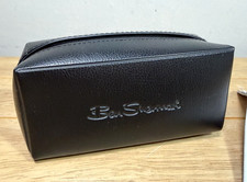 Official Ben Sherman Black Faux Leather Sunglasses Case Zip Up Pouch 15 cm