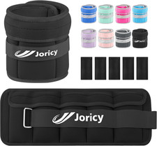 Adjustable Ankle Weights for Women Men 1/2/3/4/5/6/8/10/12/20 LBS 1 Pair Wrist L