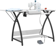 Comet plus Hobby and Sewing Table with Side and Lower Shelf - Can Also Be Used a