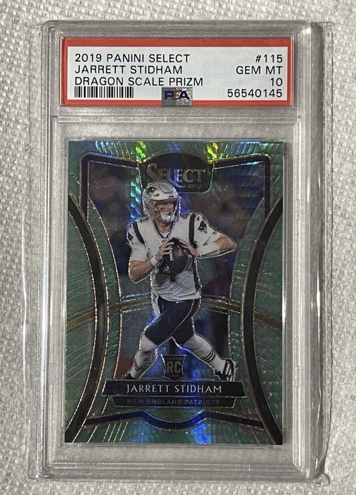 2019 Panini Select - Premier Level Jarrett Stidham Dragon Scale Prizm /88 (RC)