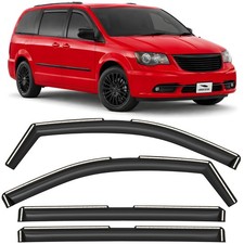 Sun Rain Visors Wind Rain Guards for 2008-2016 Chrysler Town and Country