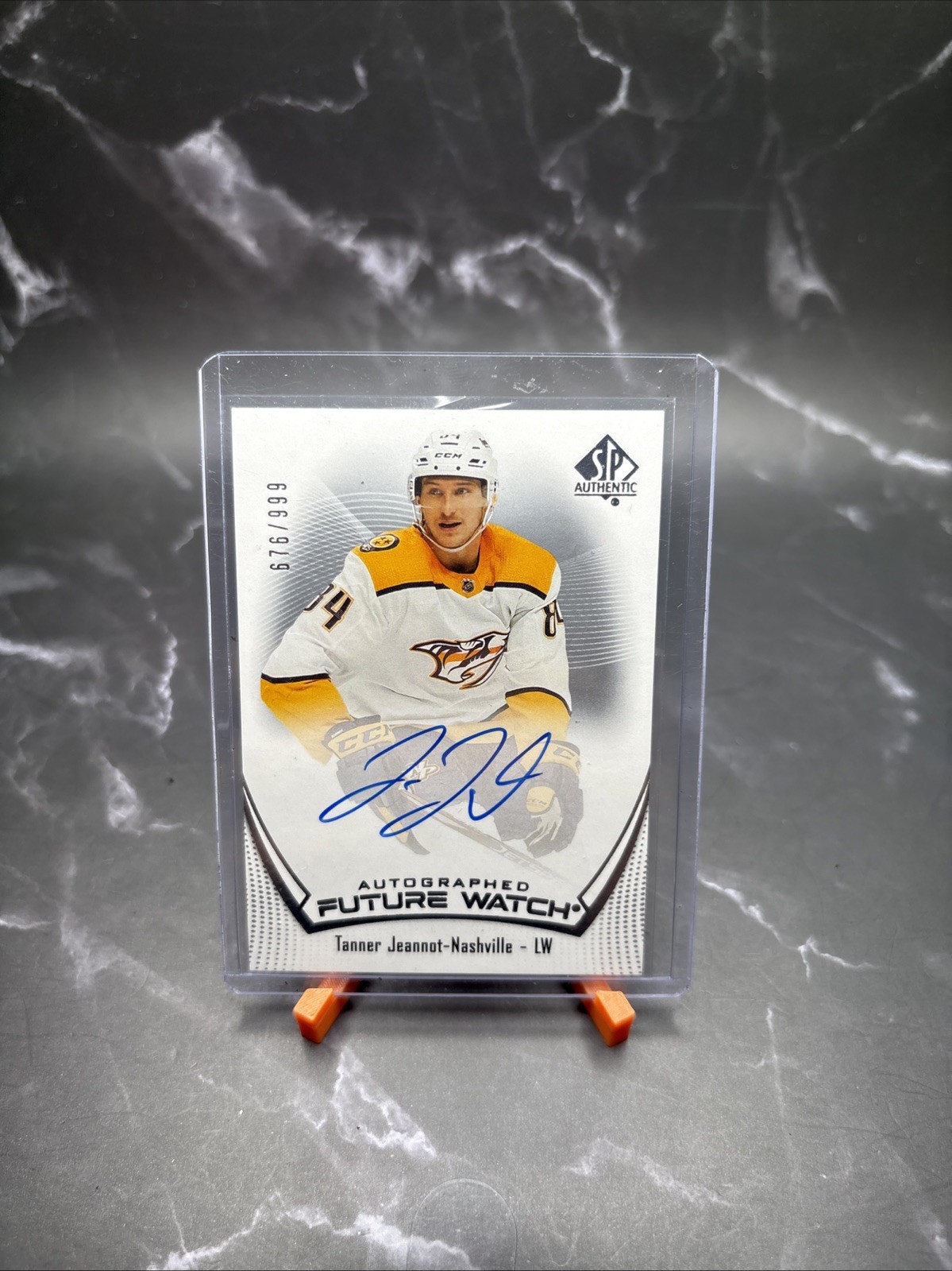 2021-22 SP Authentic Tanner Jeannot Future Watch Autographed Rookie Auto /999